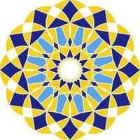 mandala em azulejo, ornamento circular português. vetor