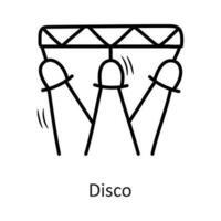 discoteca vetor esboço ícone Projeto ilustração. Novo ano símbolo em branco fundo eps 10 Arquivo