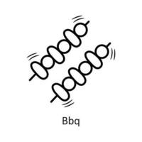 churrasco vetor esboço ícone Projeto ilustração. Novo ano símbolo em branco fundo eps 10 Arquivo