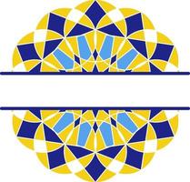 mandala em azulejo, ornamento circular português. vetor