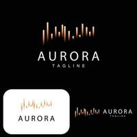 aurora logotipo, simples Projeto surpreendente natural cenário do aurora, vetor ícone modelo, ilustração