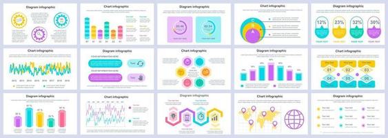 modelo de apresentação de infográficos de negócios e finanças modelo de design de vetor