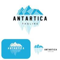 montanha logotipo, antártico iceberg logotipo projeto, natureza panorama vetor, produtos marca ilustração ícone vetor