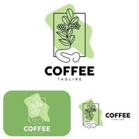 café logotipo, café árvore projeto, cafeteria beber vetor, ícone marca ilustração símbolo vetor