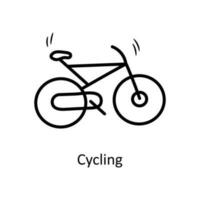 ciclismo vetor esboço ícone Projeto ilustração. olímpico símbolo em branco fundo eps 10 Arquivo