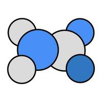 conceptual plano Projeto ícone do molécula vetor