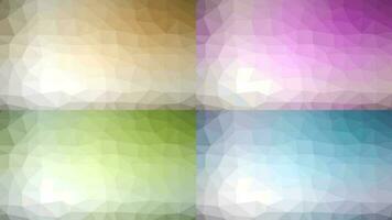 4 cores abstrato polígono fundo vetor