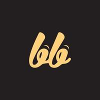 design da letra b, mínimo, inicial, monograma, ícone, logotipo, modelo, vetor, tipo de letra de negócios premium. vetor