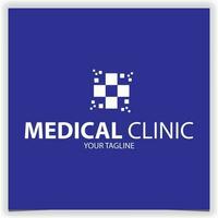 médico clínica logotipo Prêmio elegante modelo vetor eps 10