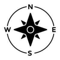 ícone de design moderno de windrose vetor