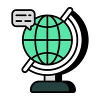 ícone de estilo moderno do globo de mesa vetor