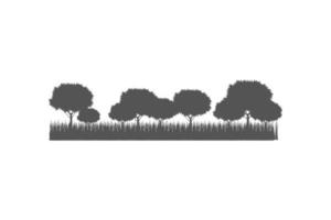 ícone de silhueta de árvore, ilustração vetorial vetor