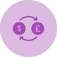 ícone de vetor de dólar para libra