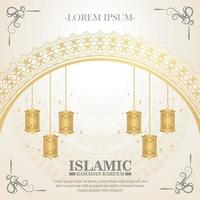 banner kareem de luxo ramadan branco vetor