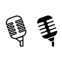 microfone ícone vetor. microfone ilustração placa. karaokê símbolo. vetor
