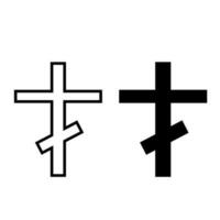 cristão Cruz vetor ícone. religião ilustração placa. credo símbolo. confissão logotipo.