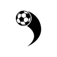 futebol bola ícone vetor. futebol pontapé ilustração placa. objetivo símbolo ou logotipo. vetor