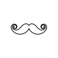 bigode vetor ícone. barbearia ilustração placa. corte de cabelo símbolo ou logotipo.