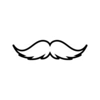 bigode vetor ícone. barbearia ilustração placa. corte de cabelo símbolo ou logotipo.