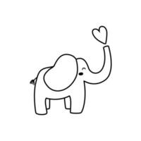 bebê elefante ícone vetor. circo ilustração placa. amor símbolo. vetor
