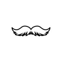 bigode vetor ícone. barbearia ilustração placa. corte de cabelo símbolo ou logotipo.