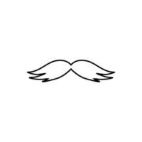 bigode vetor ícone. barbearia ilustração placa. corte de cabelo símbolo ou logotipo.