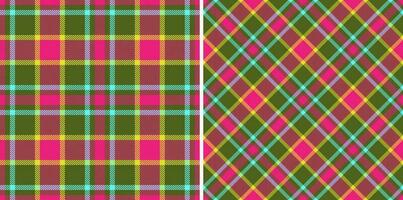 fundo têxtil textura. padronizar xadrez verificar. desatado tecido tartan vetor. vetor