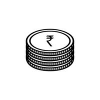 Índia moeda símbolo, indiano rupia ícone, em R placa. vetor ilustração