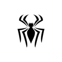 desenho abstrato do ícone do logotipo da aranha em preto vetor