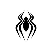 desenho abstrato do ícone do logotipo da aranha em preto vetor