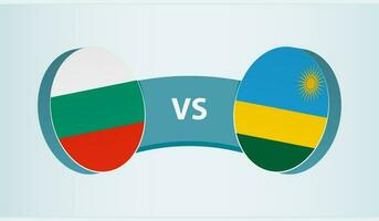 Bulgária versus Ruanda, equipe Esportes concorrência conceito. vetor