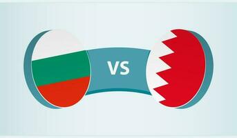 Bulgária versus bahrein, equipe Esportes concorrência conceito. vetor