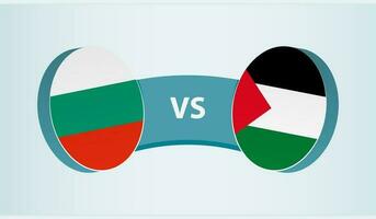 Bulgária versus Palestina, equipe Esportes concorrência conceito. vetor