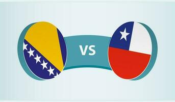 Bósnia e herzegovina versus Chile, equipe Esportes concorrência conceito. vetor