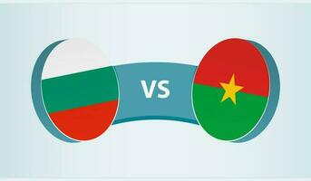 Bulgária versus burkina faso, equipe Esportes concorrência conceito. vetor