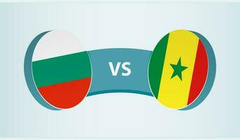 Bulgária versus Senegal, equipe Esportes concorrência conceito. vetor