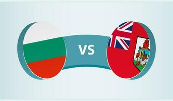 Bulgária versus Bermudas, equipe Esportes concorrência conceito. vetor