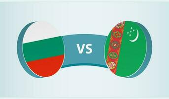 Bulgária versus turquemenistão, equipe Esportes concorrência conceito. vetor