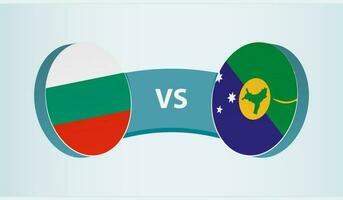 Bulgária versus Natal ilha, equipe Esportes concorrência conceito. vetor