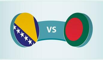 Bósnia e herzegovina versus Bangladesh, equipe Esportes concorrência conceito. vetor