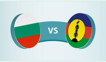Bulgária versus Novo Caledônia, equipe Esportes concorrência conceito. vetor
