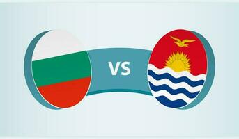 Bulgária versus Kiribati, equipe Esportes concorrência conceito. vetor