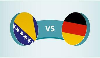 Bósnia e herzegovina versus Alemanha, equipe Esportes concorrência conceito. vetor