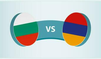 Bulgária versus Armênia, equipe Esportes concorrência conceito. vetor