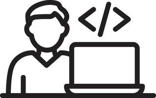Programas desenvolvedor ícone vetor imagem. adequado para Móvel aplicativos, rede apps e impressão meios de comunicação.