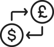 dólar para libra ícone vetor imagem. adequado para Móvel aplicativos, rede apps e impressão meios de comunicação.