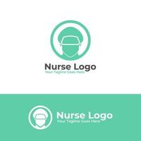 enfermeira logotipo vetor projeto, saúde logotipo projeto, médico pessoal, saúde, clínica logotipo