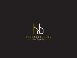 lodo hb logotipo ícone, minimalista hb bh carta logotipo ícone vetor para fazer compras