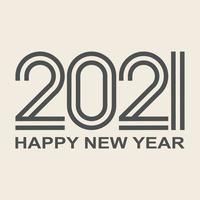 números 2021 desejam ano novo com fundo claro vetor