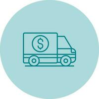 ícone de vetor de caminhão de dinheiro